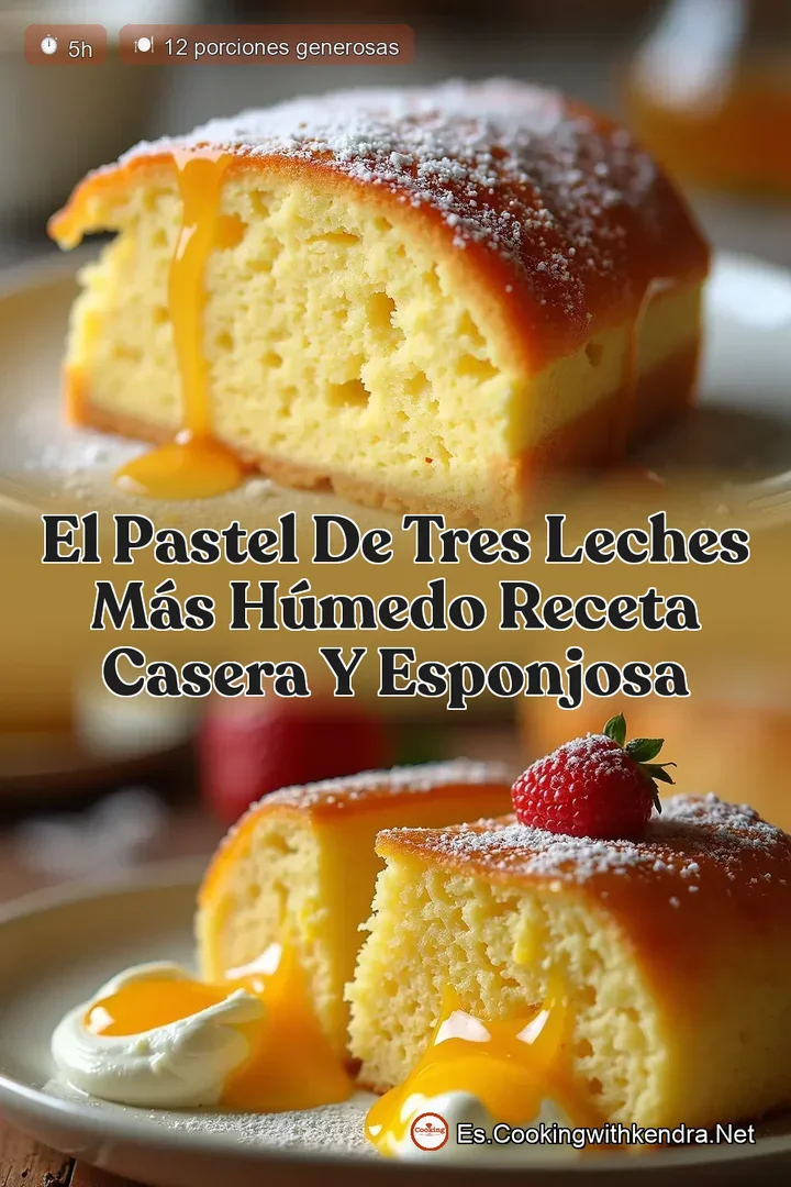 El Pastel de Tres Leches M&aacute;s H&uacute;medo Receta Casera y Esponjosa