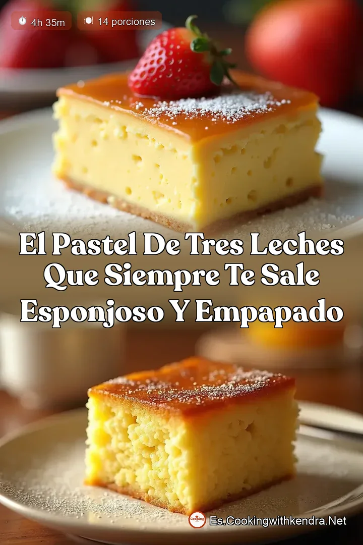 El Pastel de Tres Leches que siempre te sale Esponjoso y Empapado