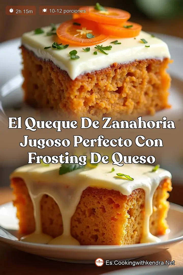 El Queque de Zanahoria Jugoso Perfecto con Frosting de Queso