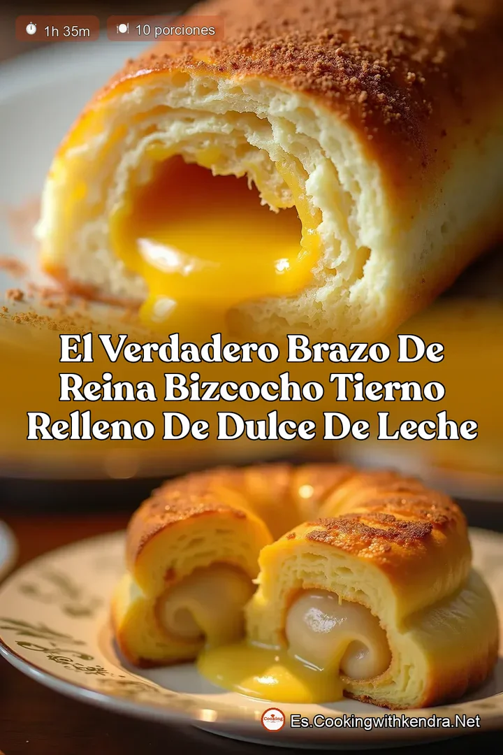 El Verdadero Brazo de Reina Bizcocho Tierno Relleno de Dulce de Leche