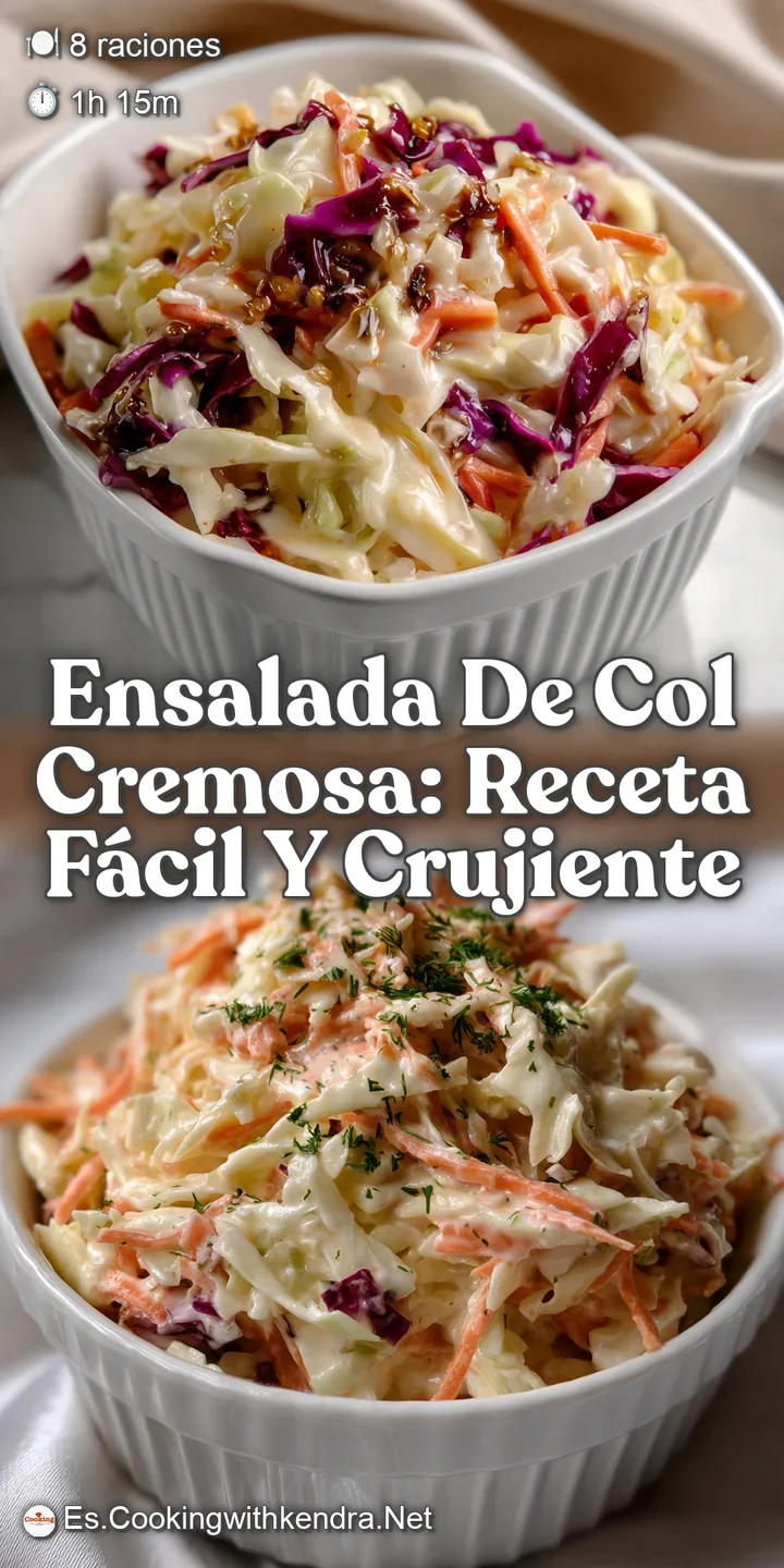 Ensalada de col cremosa: Receta f&aacute;cil y crujiente