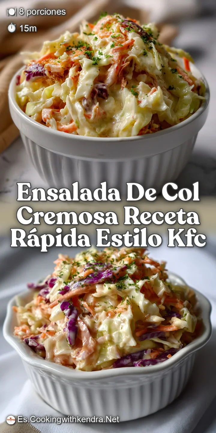 Ensalada de Col Cremosa Receta R&aacute;pida Estilo KFC