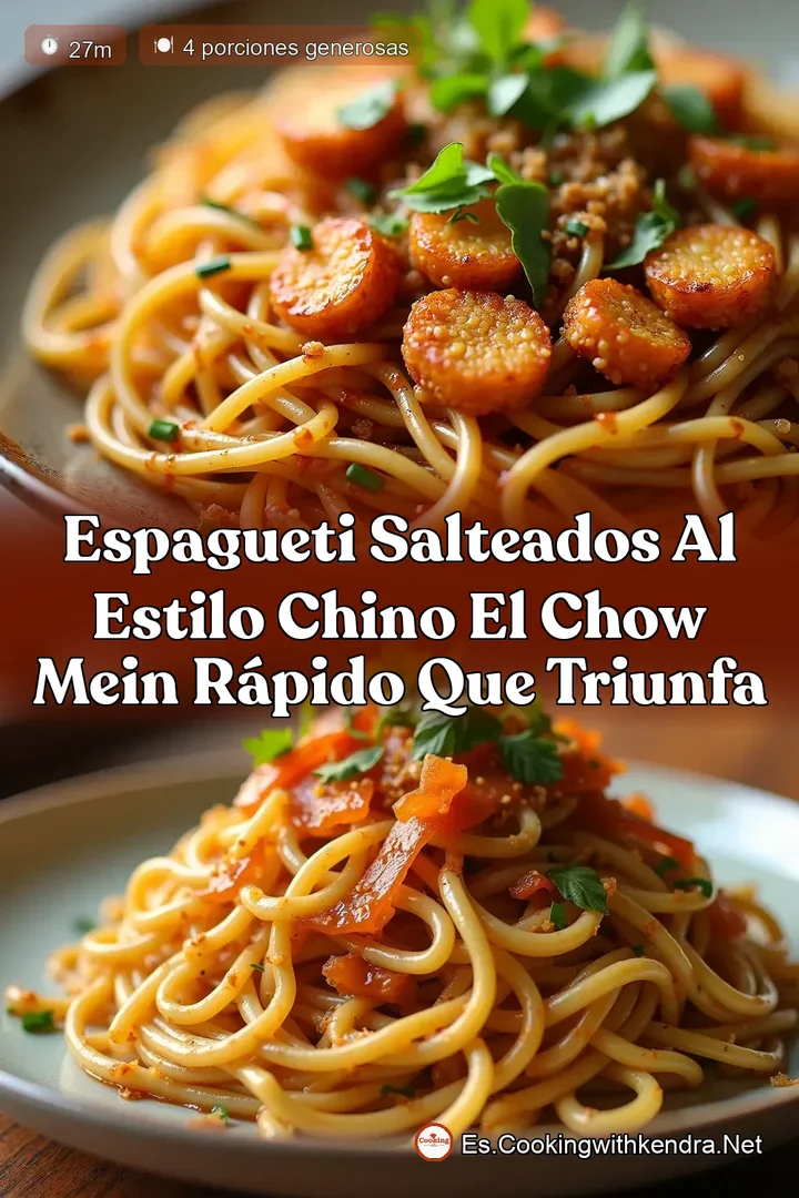 Espagueti Salteados al Estilo Chino El Chow Mein R&aacute;pido que Triunfa