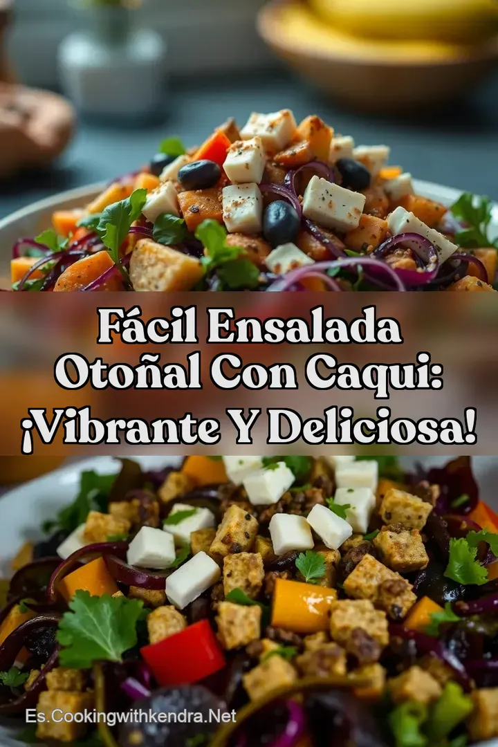 F&aacute;cil Ensalada Oto&ntilde;al con Caqui: &iexcl;Vibrante y Deliciosa!
