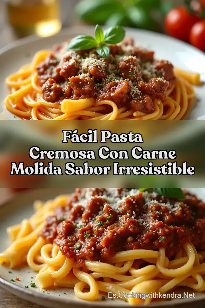 F&aacute;cil Pasta Cremosa con Carne Molida Sabor Irresistible