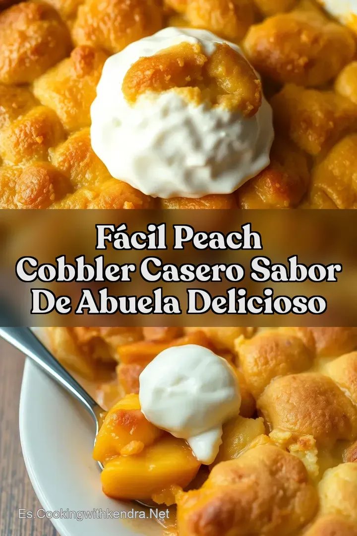 F&aacute;cil Peach Cobbler Casero Sabor de Abuela Delicioso