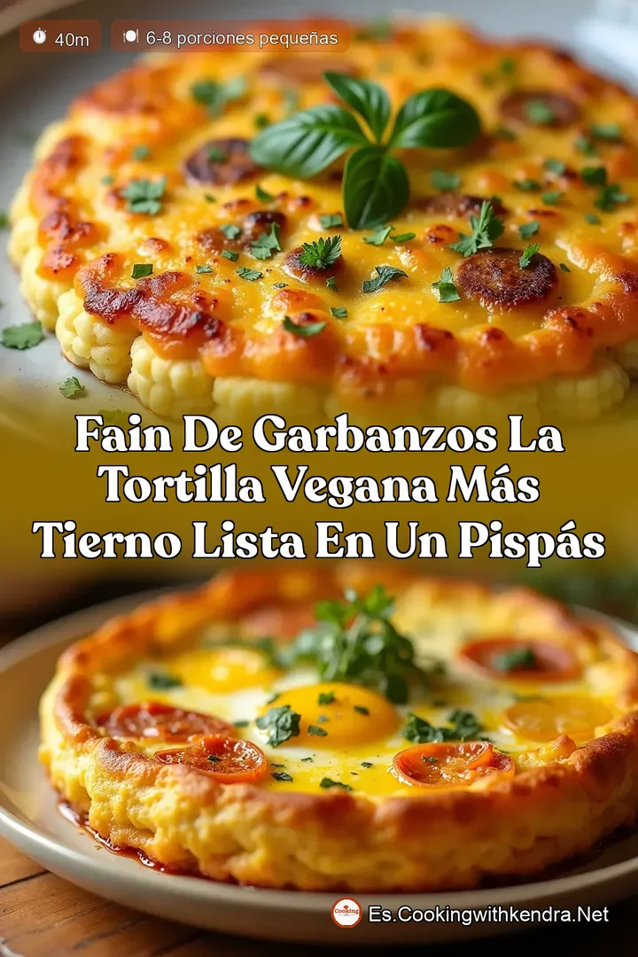 Fain de Garbanzos La Tortilla Vegana M&aacute;s Tierno Lista en un PisP&aacute;s