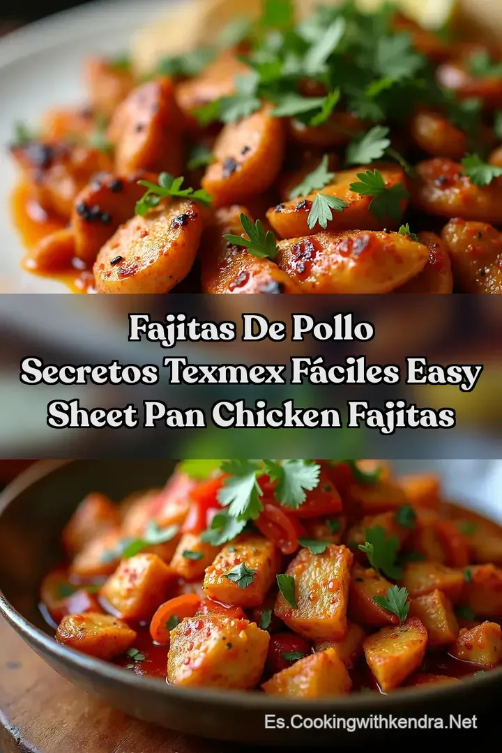 Fajitas de Pollo Secretos TexMex F&aacute;ciles Easy Sheet Pan Chicken Fajitas