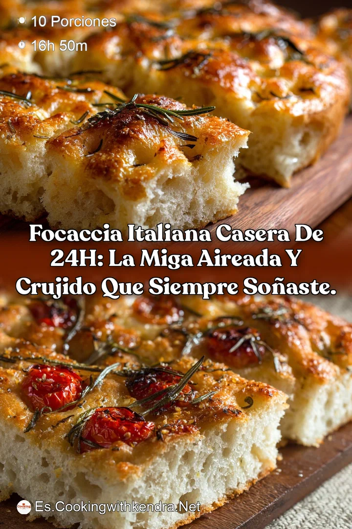 Focaccia italiana casera de 24h: La miga aireada y crujido que siempre so&ntilde;aste.
