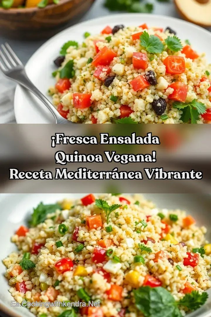 &iexcl;Fresca Ensalada Quinoa Vegana! Receta Mediterr&aacute;nea Vibrante