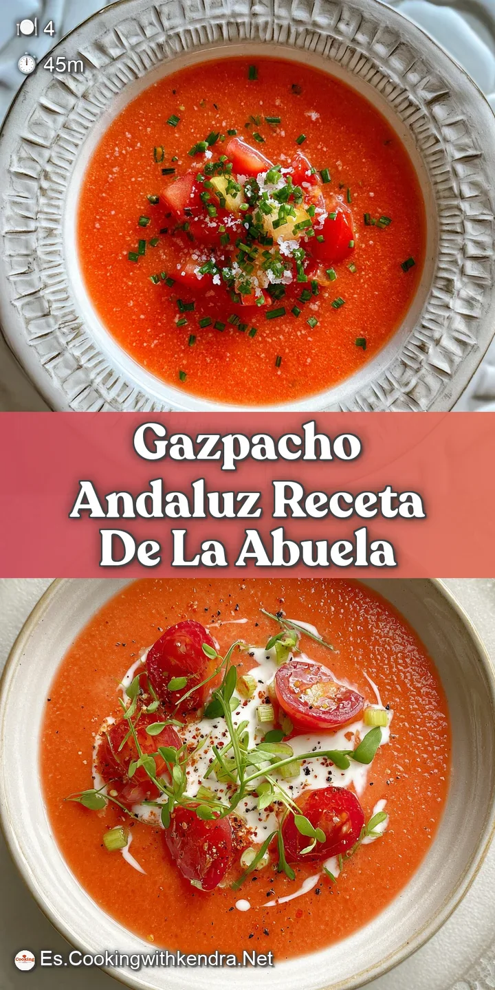 Close-up of refreshing gazpacho: juicy, ripe tomatoes blend with peppers and cucumbers. Drizzled olive oil adds a rich, si...