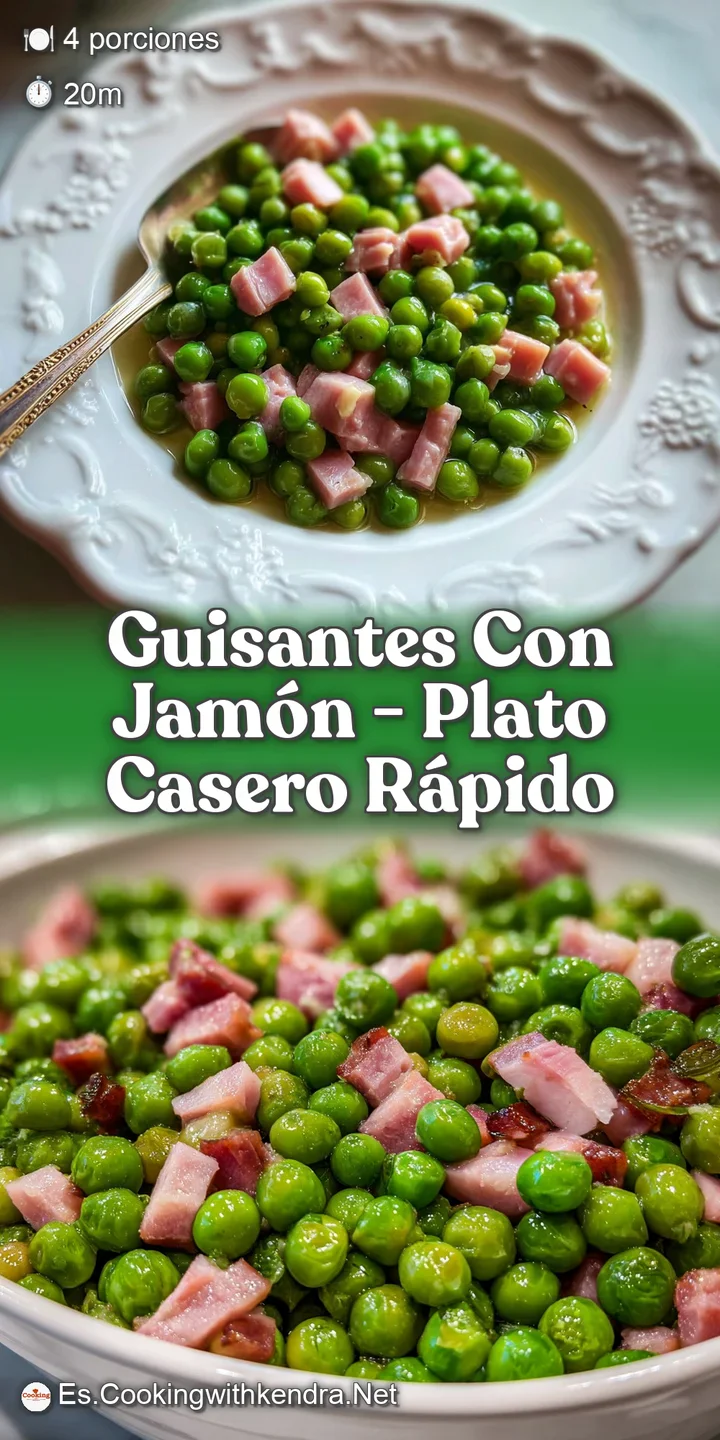 Close-up reveals the vibrant green hues of the peas and the textural contrast with crisp, salty jam&oacute;n in this Spanish-insp...