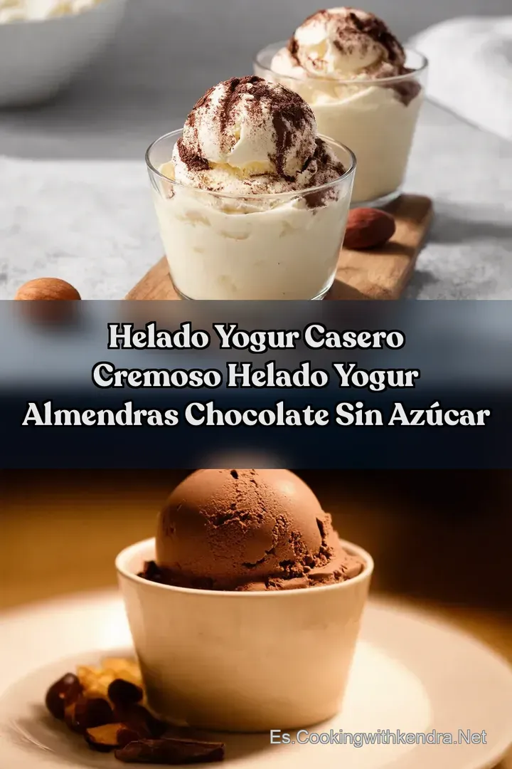 Helado Yogur Casero Cremoso Helado Yogur Almendras Chocolate Sin Az&uacute;car