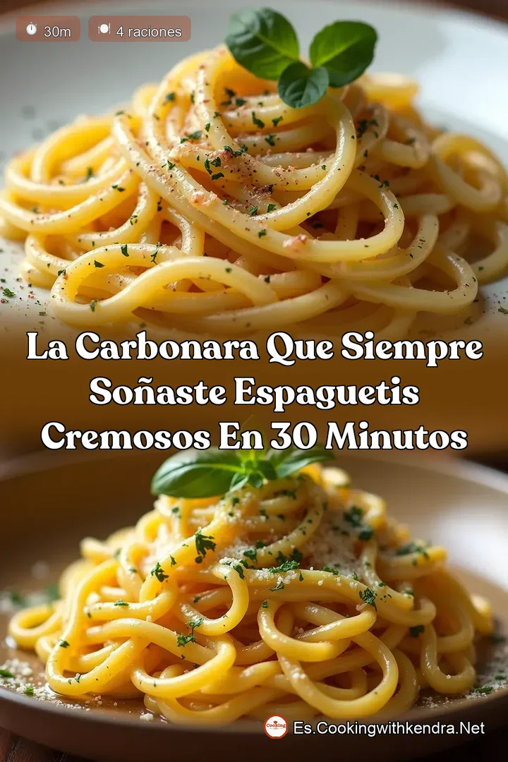 La Carbonara que Siempre So&ntilde;aste Espaguetis Cremosos en 30 Minutos