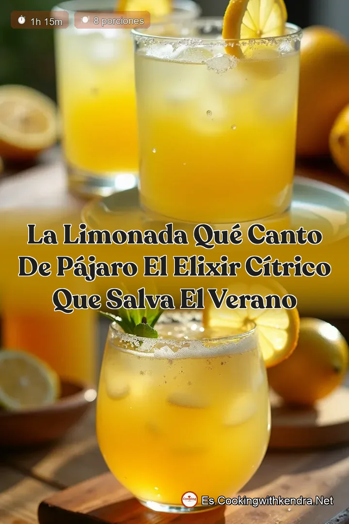 La Limonada Qu&eacute; Canto de P&aacute;jaro El Elixir C&iacute;trico que Salva el Verano