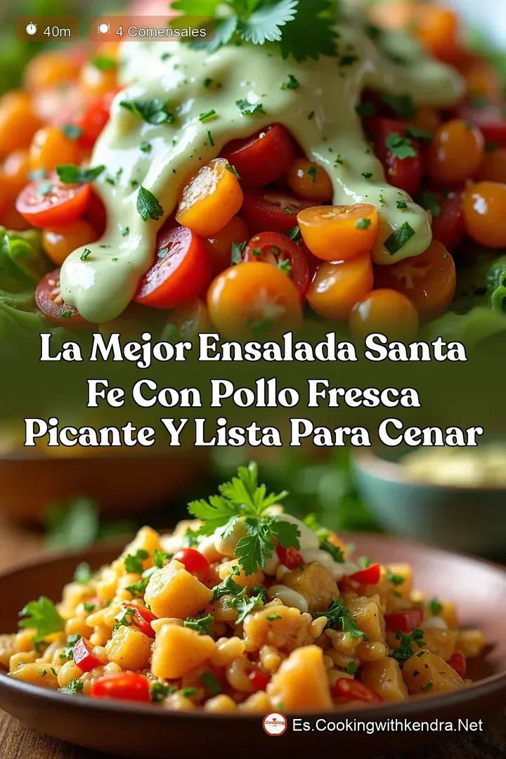 La Mejor Ensalada Santa Fe con Pollo Fresca Picante y Lista para Cenar