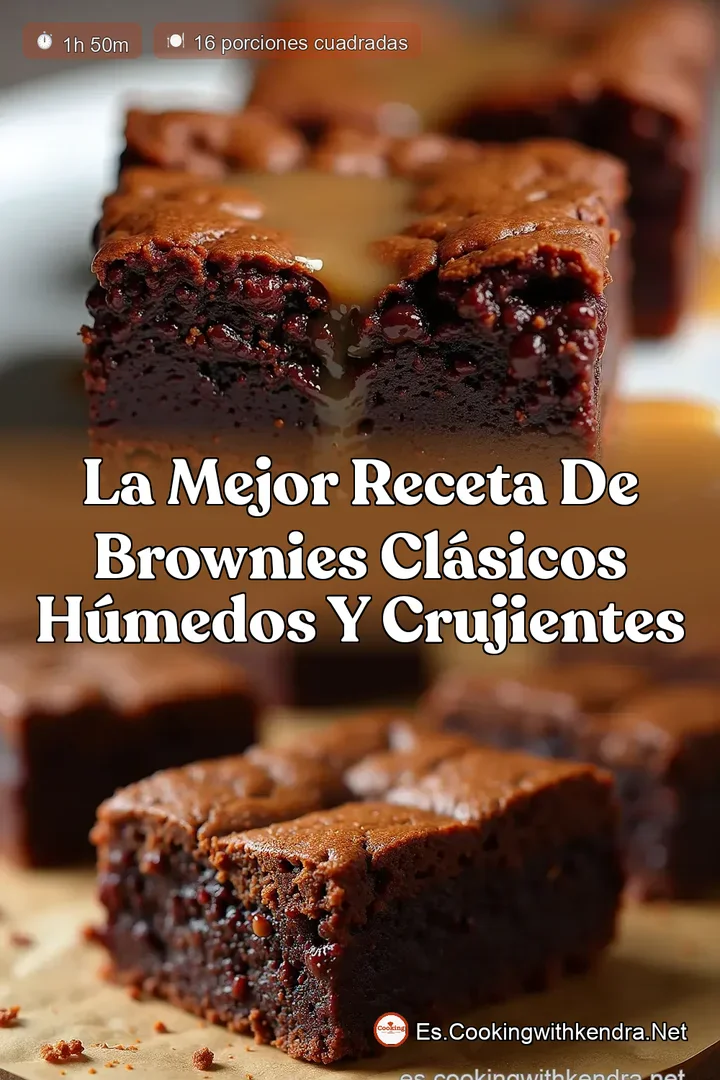 La Mejor Receta de Brownies Cl&aacute;sicos H&uacute;medos y Crujientes