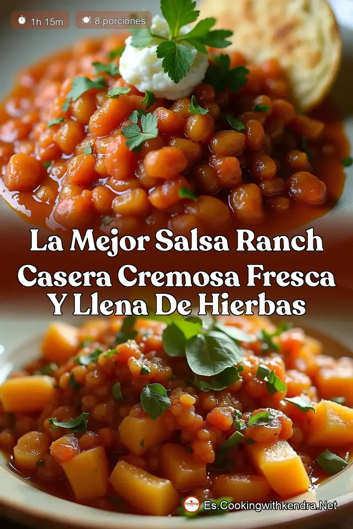 La Mejor Salsa Ranch Casera Cremosa Fresca y Llena de Hierbas