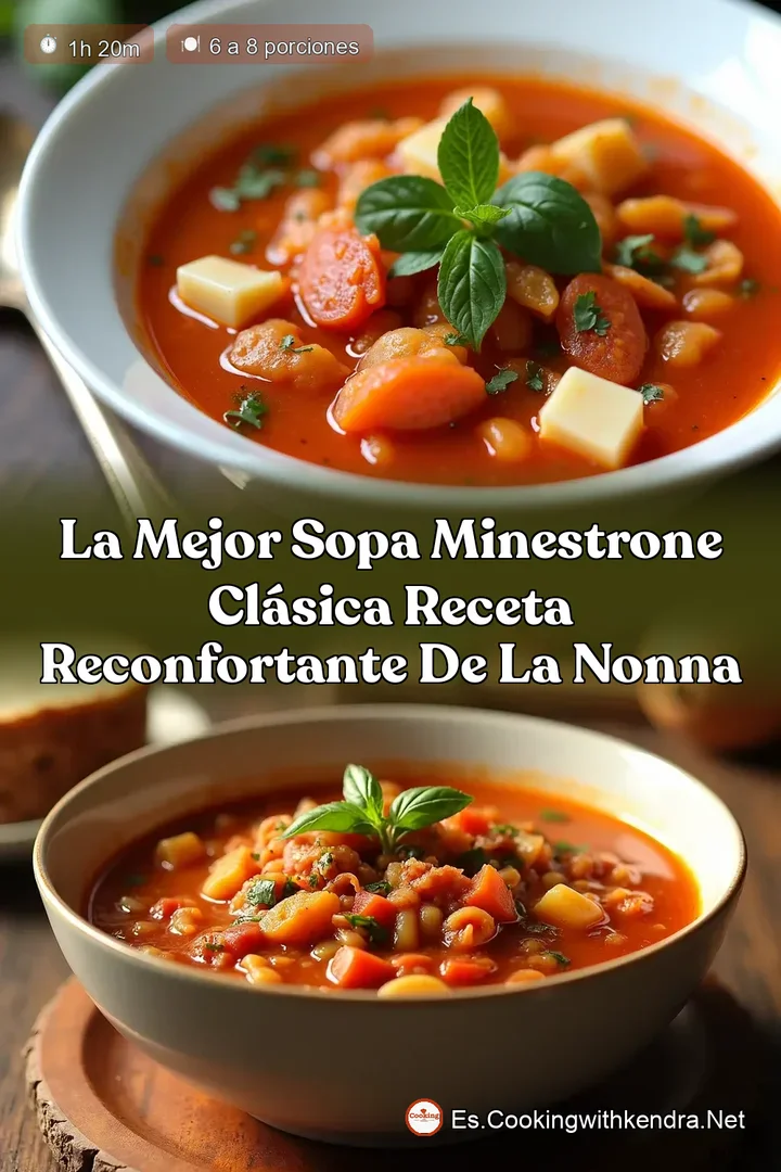La Mejor Sopa Minestrone Cl&aacute;sica Receta Reconfortante de la Nonna