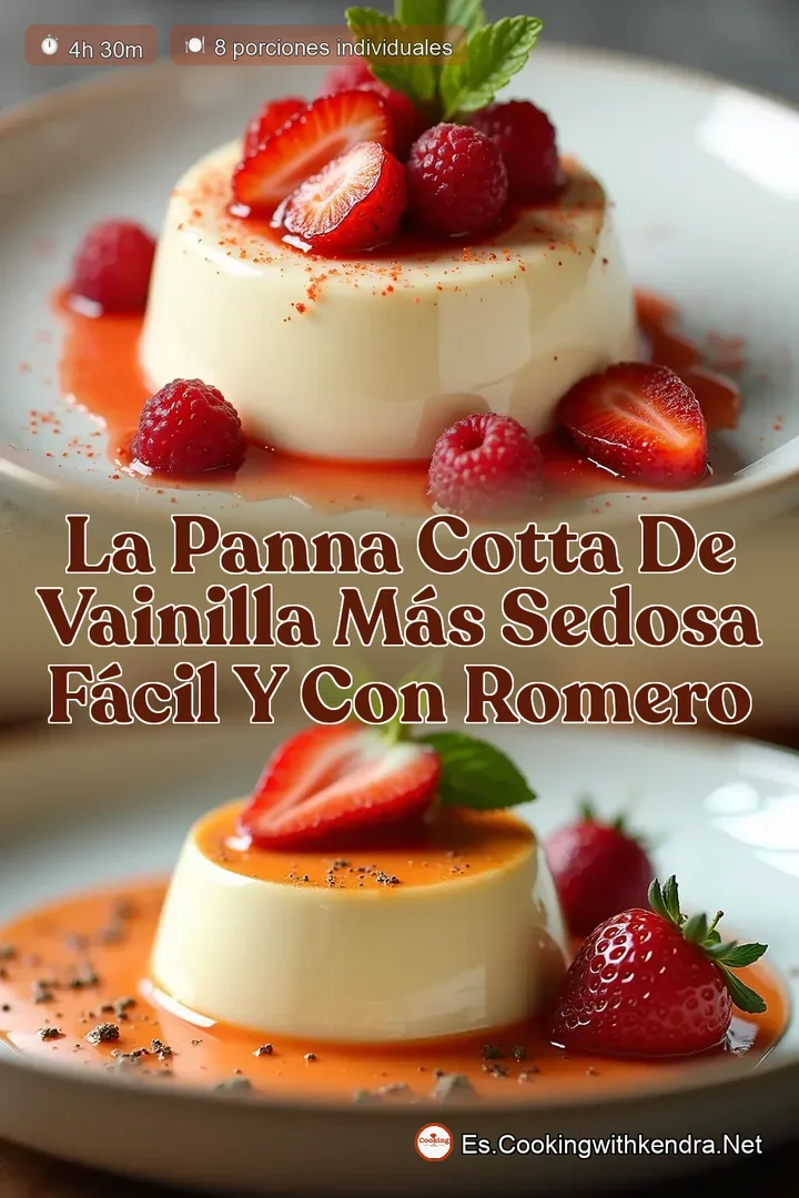 La Panna Cotta de Vainilla m&aacute;s Sedosa F&aacute;cil y con Romero