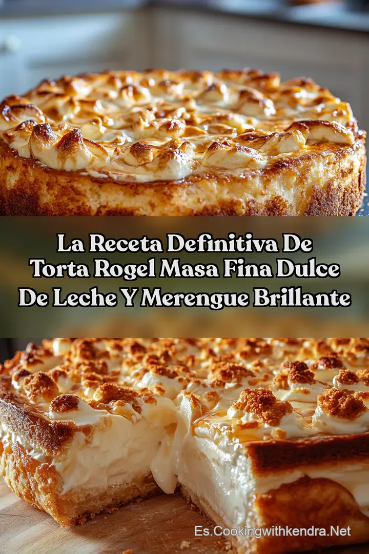 La Receta Definitiva de Torta Rogel Masa Fina Dulce de Leche y Merengue Brillante