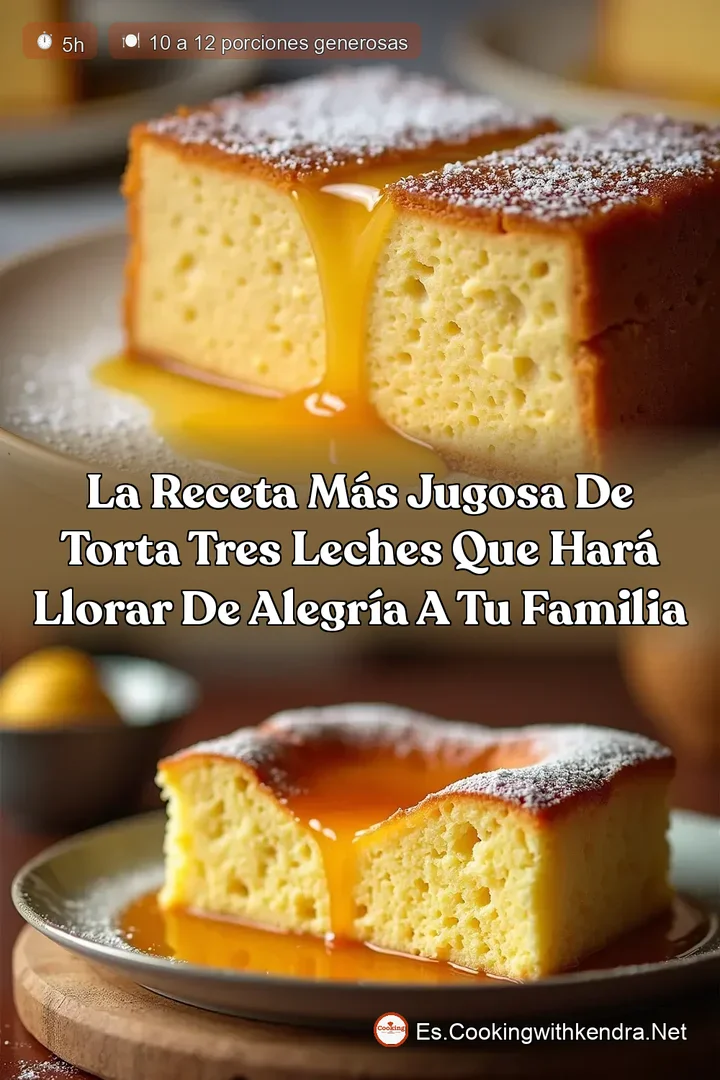 La Receta M&aacute;s Jugosa de Torta Tres Leches que Har&aacute; Llorar de Alegr&iacute;a a tu Familia