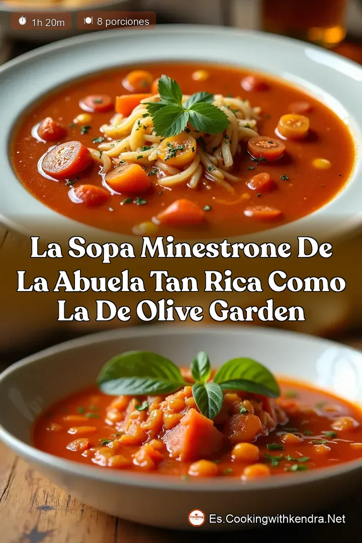 La Sopa Minestrone de la Abuela Tan Rica como la de Olive Garden