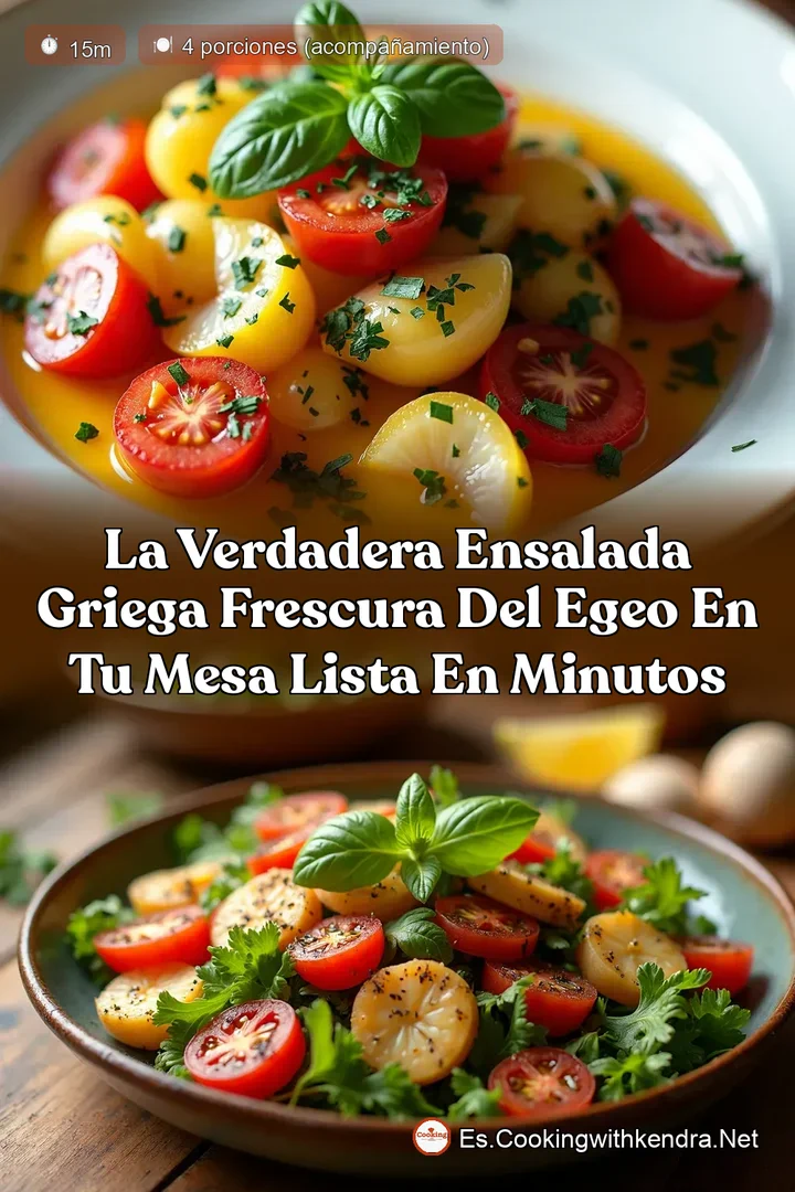 La Verdadera Ensalada Griega Frescura del Egeo en tu Mesa Lista en minutos