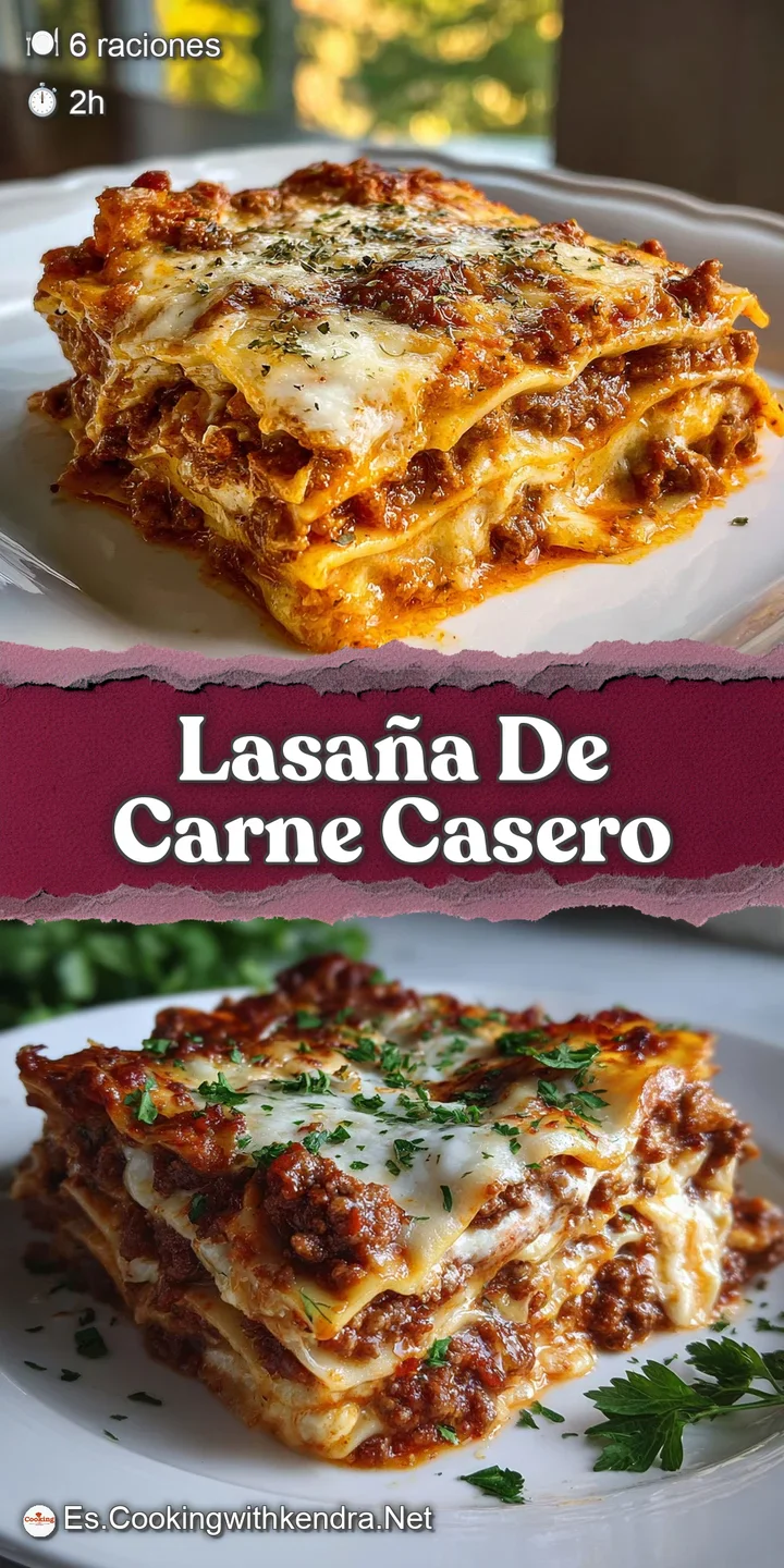 Close-up of a delicious homemade lasagna oozing with melted cheese and savory meat sauce; a tempting Italian classic.