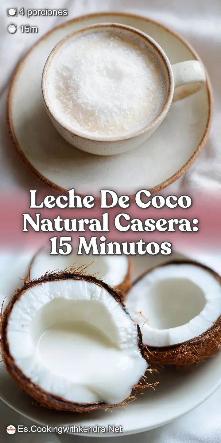 Close-up shot of luscious, homemade coconut milk. Notice the fine shreds of coconut floating within the pure, white, rich ...