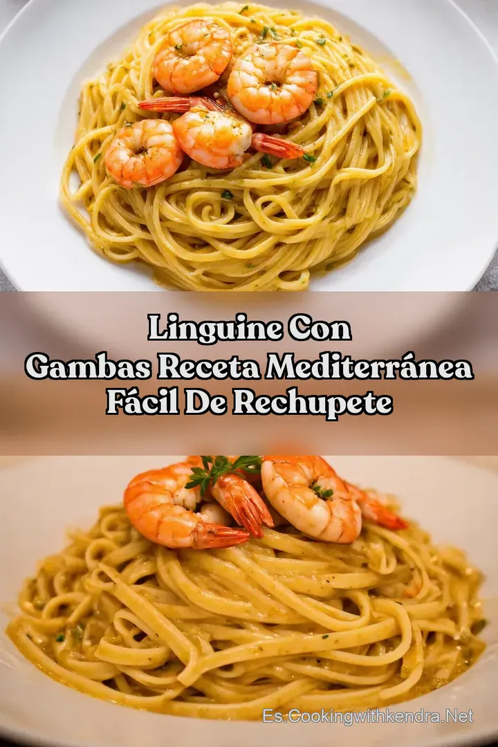 Linguine con Gambas Receta Mediterr&aacute;nea F&aacute;cil De Rechupete