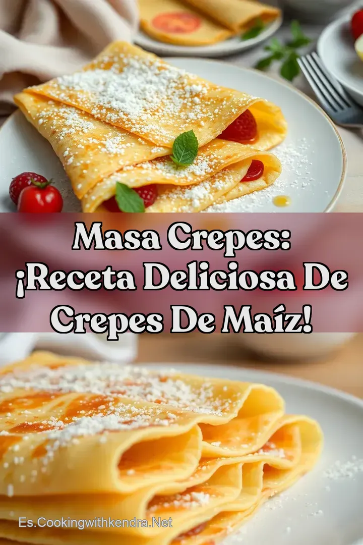Masa Crepes: &iexcl;Receta Deliciosa de Crepes de Ma&iacute;z!