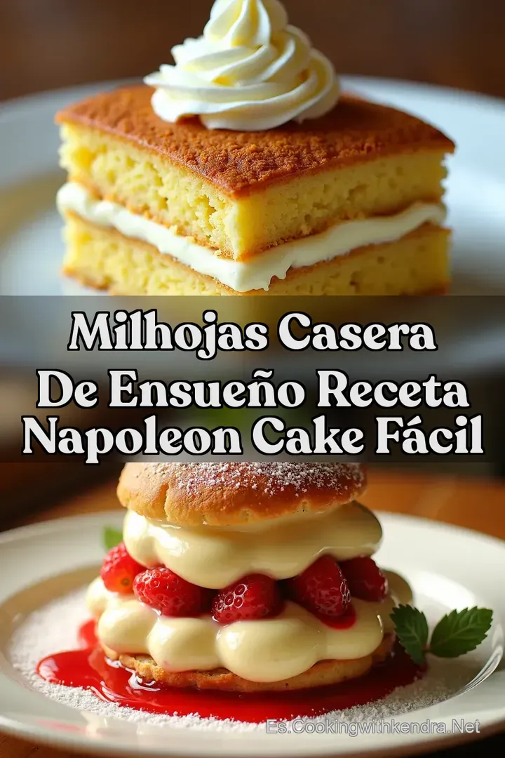 Milhojas Casera de Ensue&ntilde;o Receta Napoleon Cake F&aacute;cil