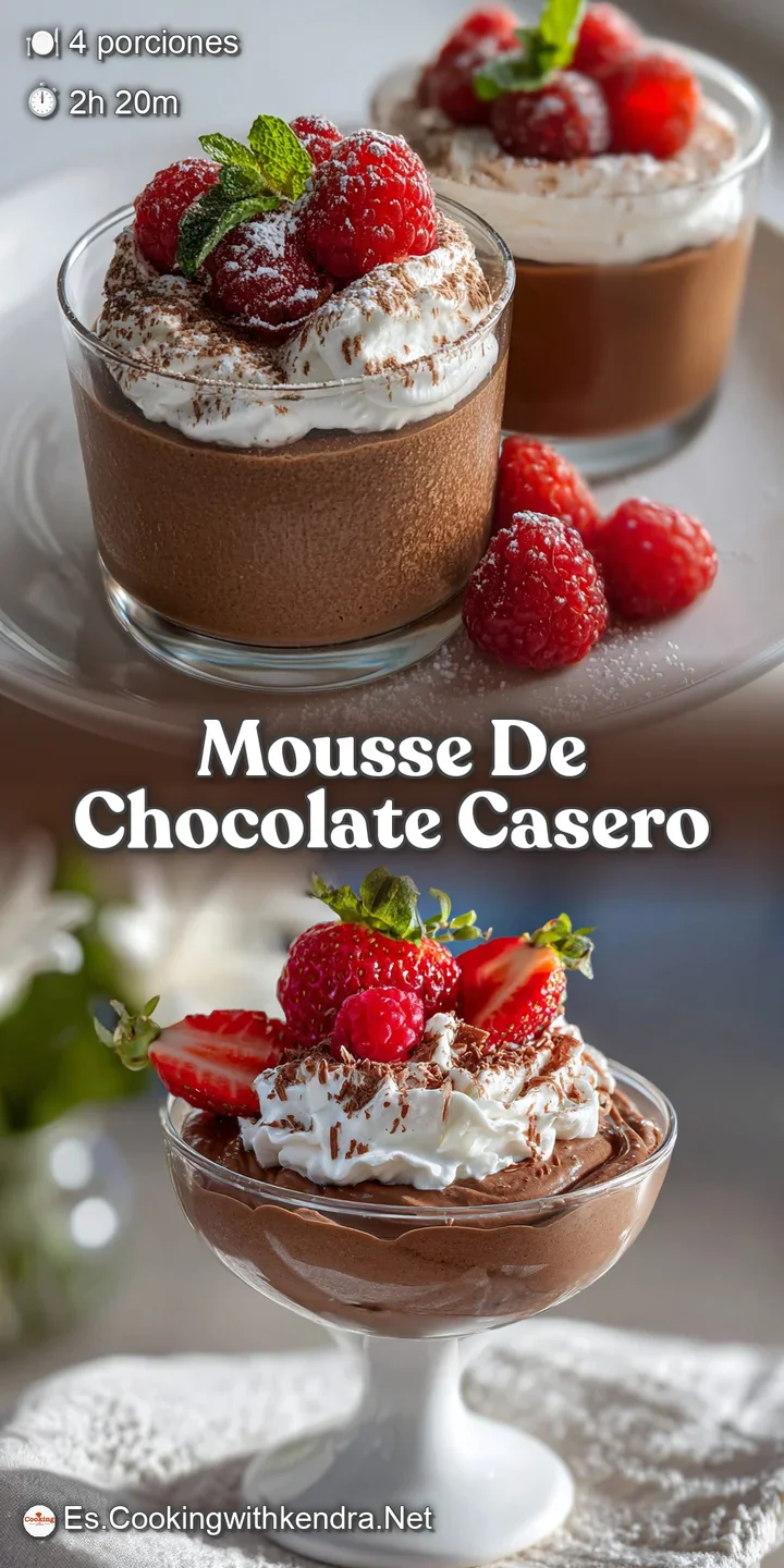 Close-up of decadent chocolate mousse showing its light, airy bubbles and intensely rich color. A tempting glimpse of its ...