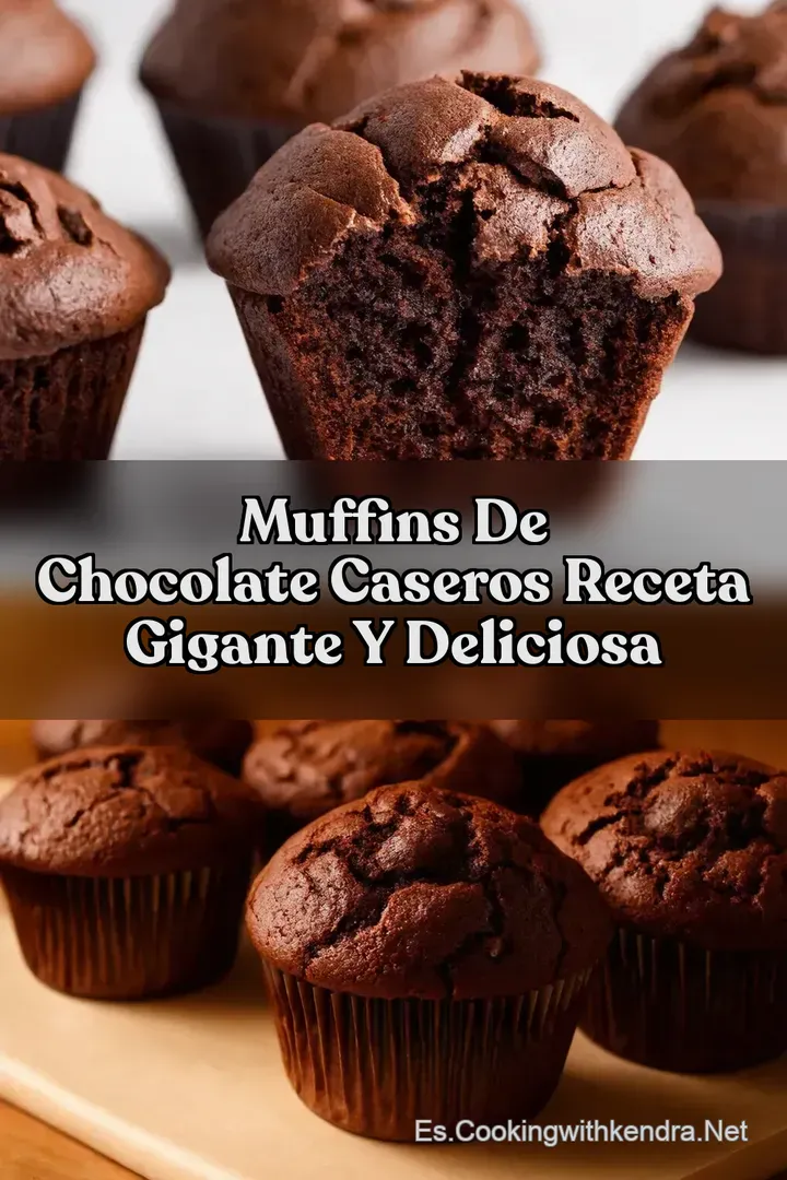 Muffins de chocolate caseros Receta Gigante y Deliciosa