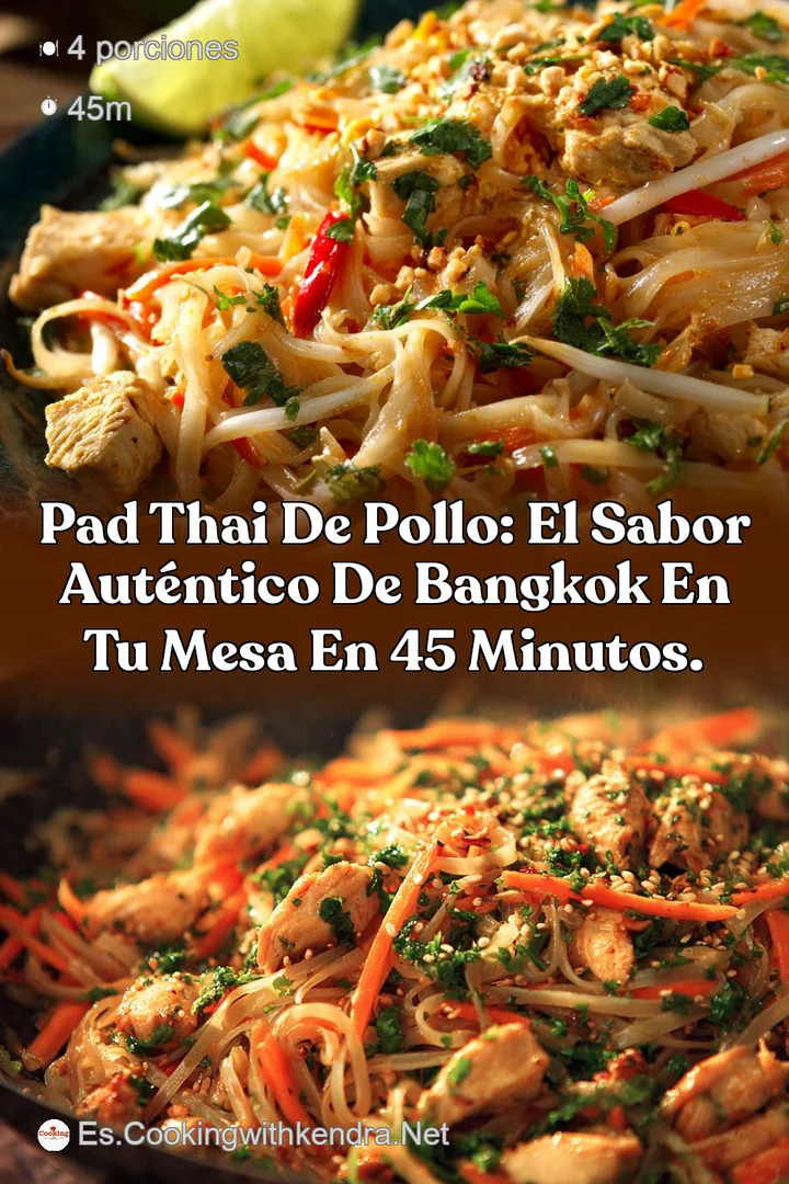 Pad Thai de pollo: El sabor aut&eacute;ntico de Bangkok en tu mesa en 45 minutos.