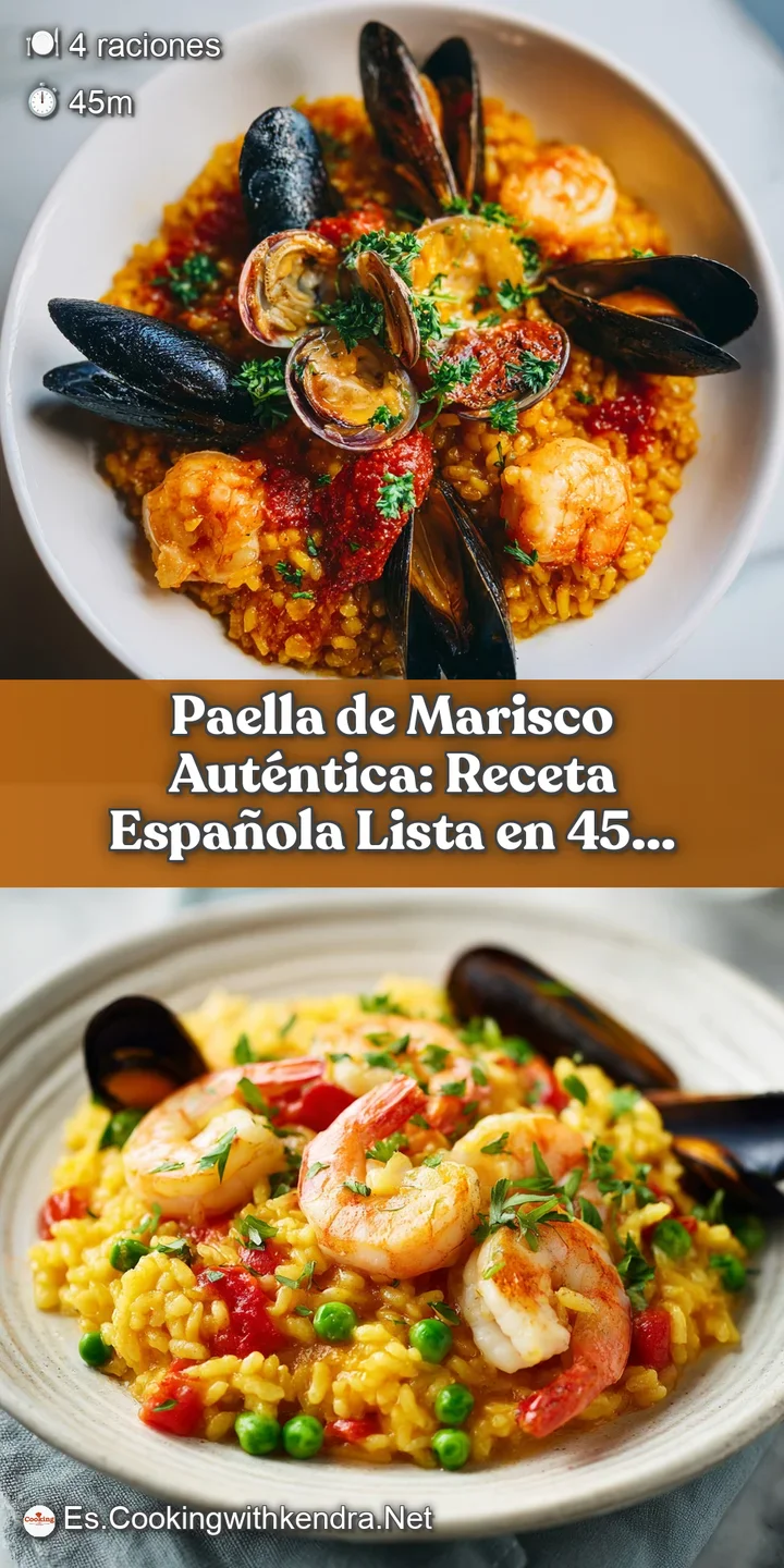 Close-up of glistening paella rice, plump shrimp, and open mussel shells. Hints of saffron and sea salt tantalize in this ...