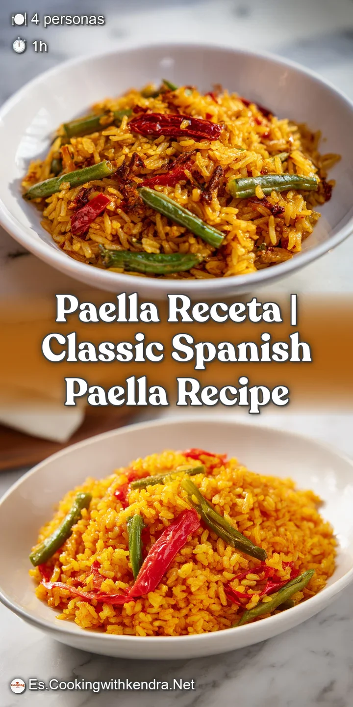 Primer plano del arroz dorado y tostado, con el brillo jugoso de los mariscos y el verde intenso de los guisantes frescos.