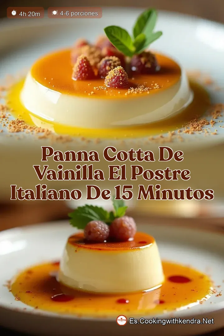 Panna Cotta de Vainilla El Postre Italiano de 15 Minutos