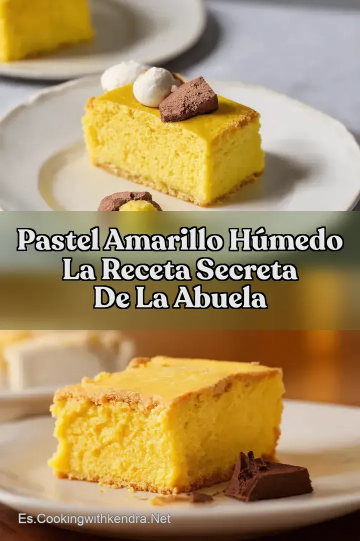 Pastel Amarillo H&uacute;medo La Receta Secreta de la Abuela