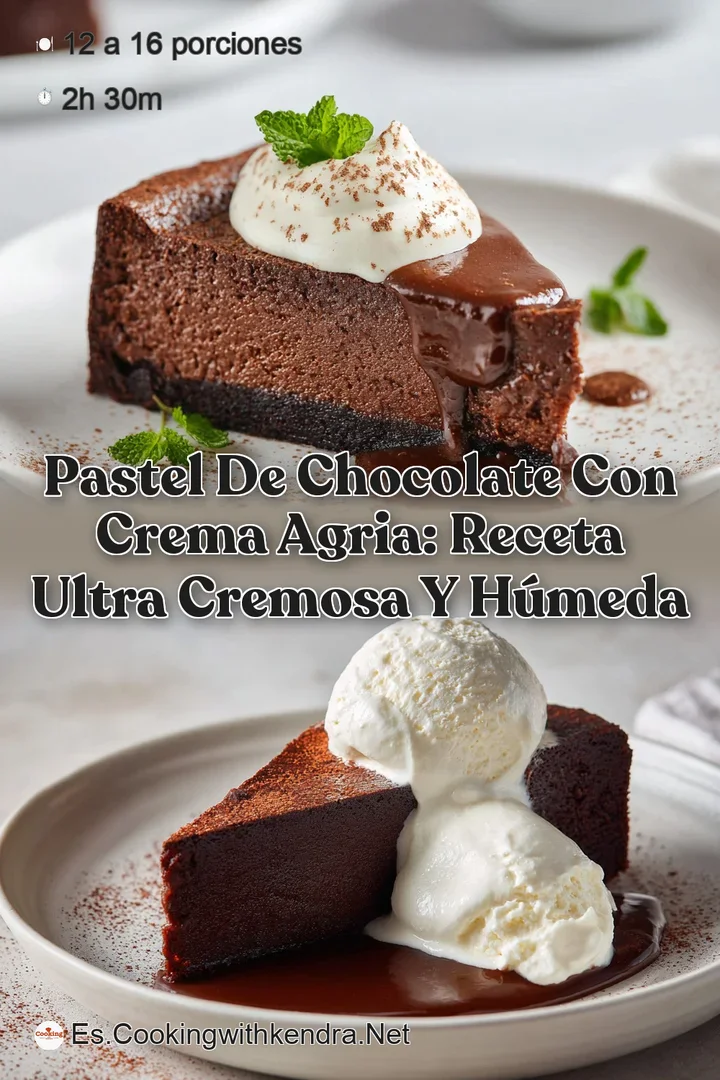 Pastel de Chocolate con Crema Agria: Receta Ultra Cremosa y H&uacute;meda