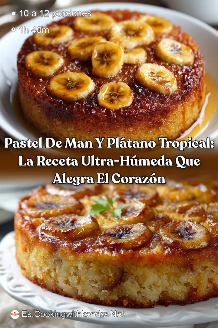 Pastel de man y pl&aacute;tano tropical: La receta ultra-h&uacute;meda que alegra el coraz&oacute;n