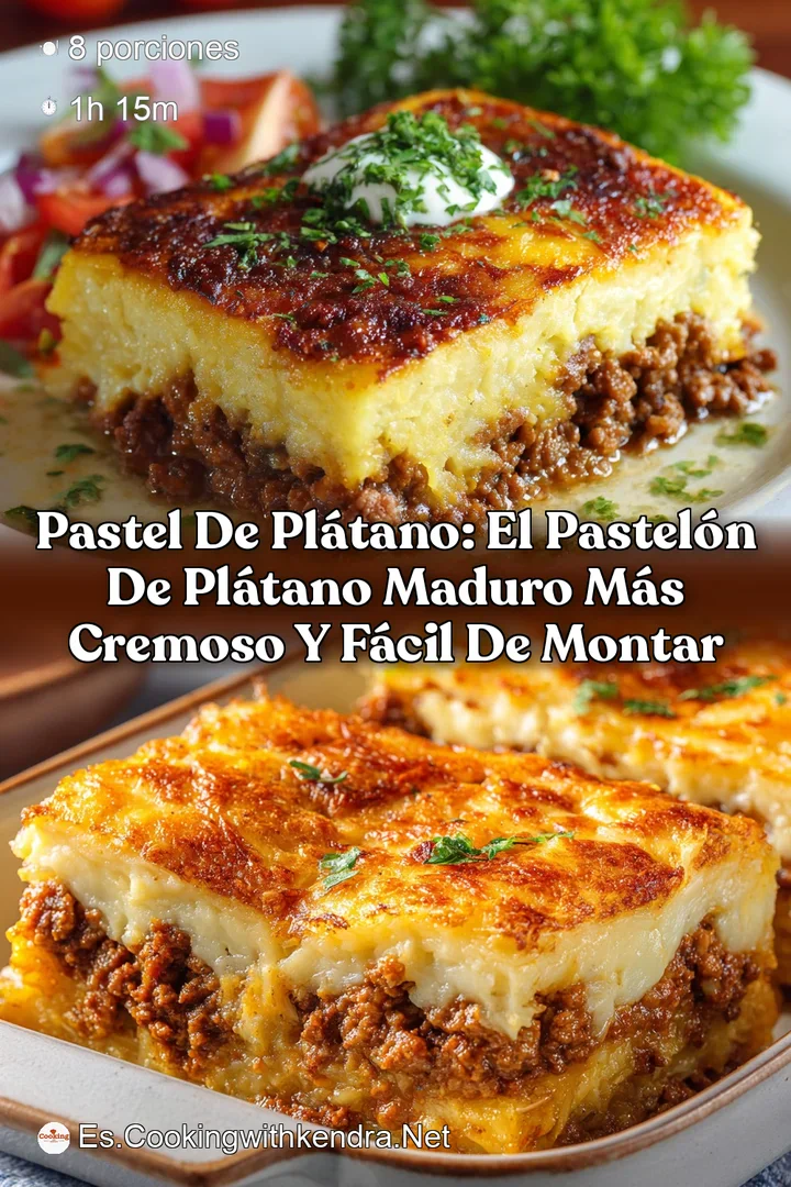 Pastel de pl&aacute;tano: El Pastel&oacute;n de Pl&aacute;tano Maduro m&aacute;s cremoso y f&aacute;cil de montar