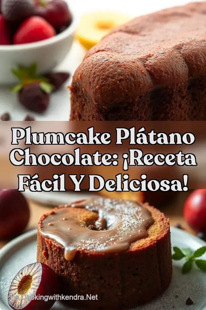 Plumcake Pl&aacute;tano Chocolate: &iexcl;Receta F&aacute;cil y Deliciosa!