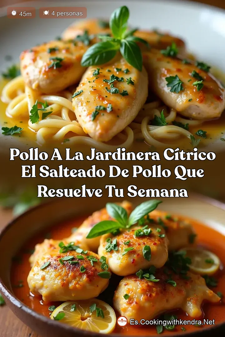Pollo a la Jardinera C&iacute;trico El Salteado de Pollo que Resuelve tu Semana