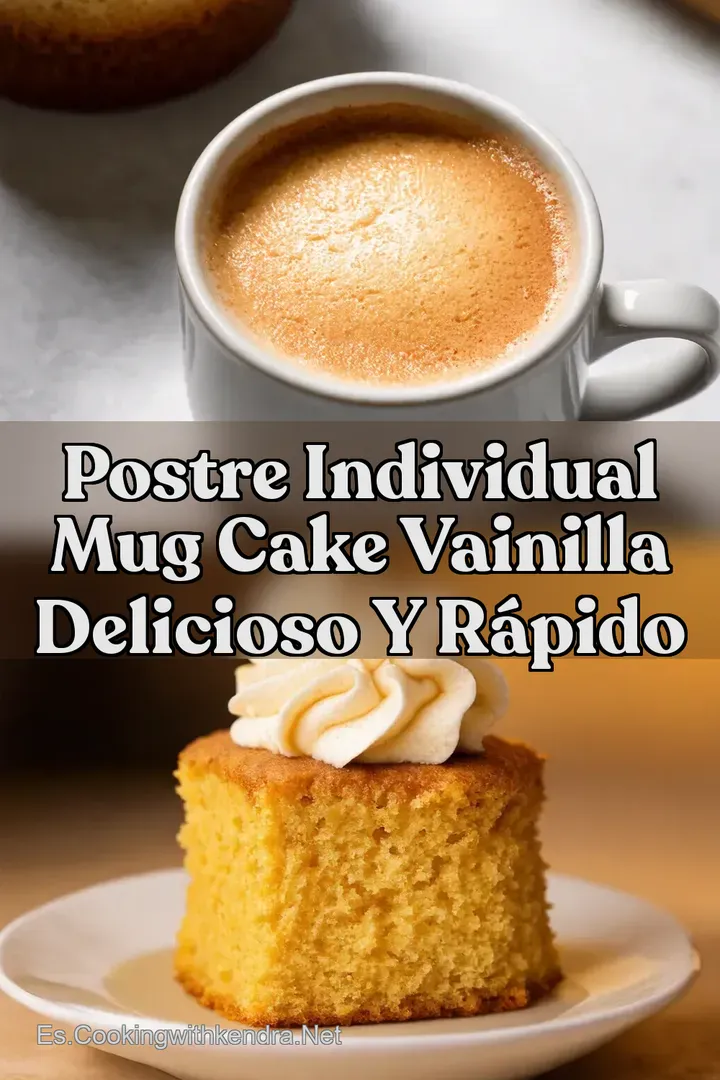 Postre Individual Mug Cake Vainilla Delicioso y R&aacute;pido