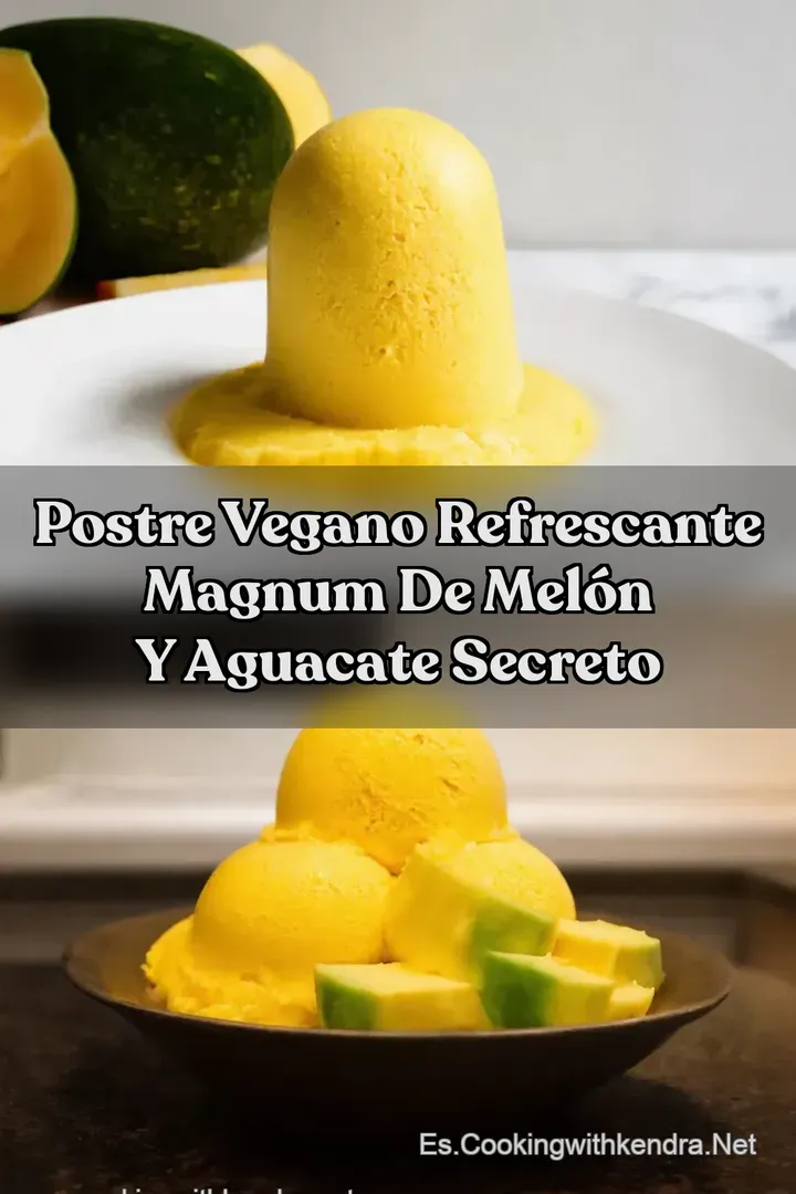 Postre Vegano Refrescante Magnum de Mel&oacute;n y Aguacate Secreto