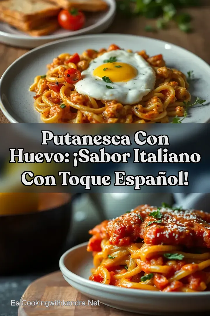 Putanesca con Huevo: &iexcl;Sabor Italiano con Toque Espa&ntilde;ol!
