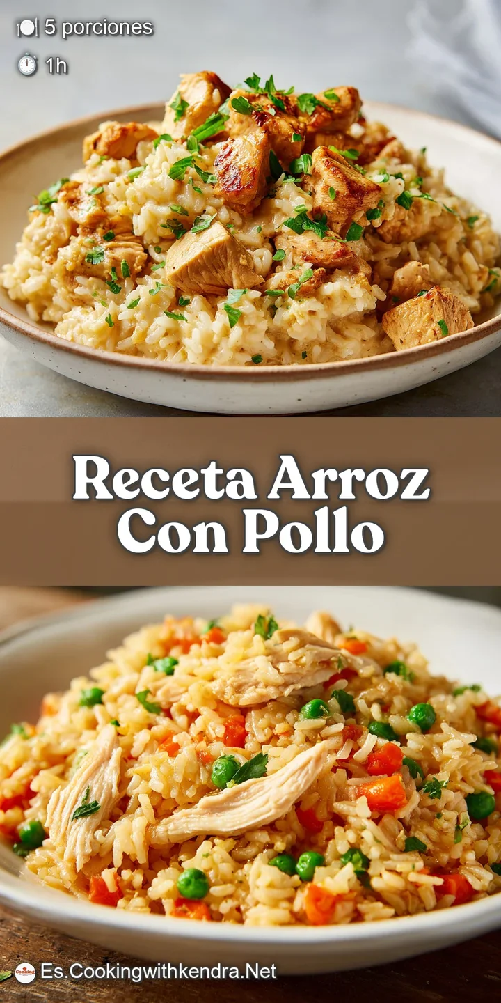 Close-up of glistening Arroz con Pollo, showcasing fluffy rice grains and tender chicken; steam rises, inviting a warm bite.