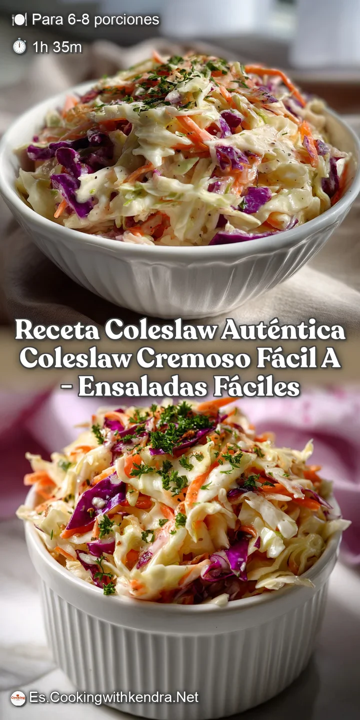 Receta Coleslaw Aut&eacute;ntica Coleslaw Cremoso F&aacute;cil A - Ensaladas F&aacute;ciles